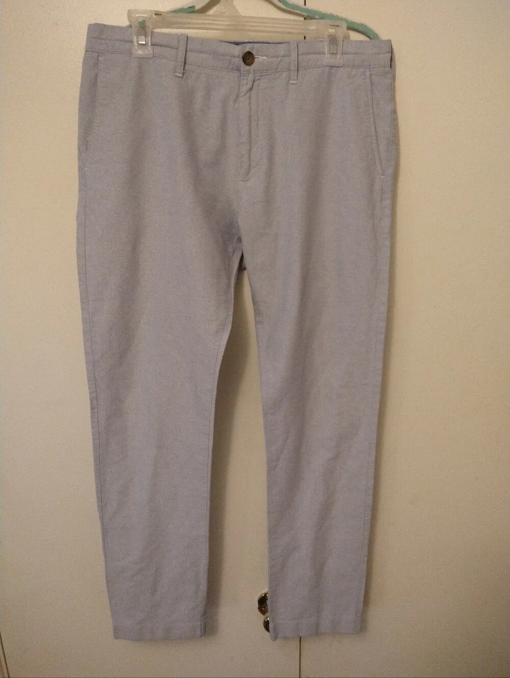 J Crew Driggs 100% Cotton Blue Chino Pants Men's sz 32x32.